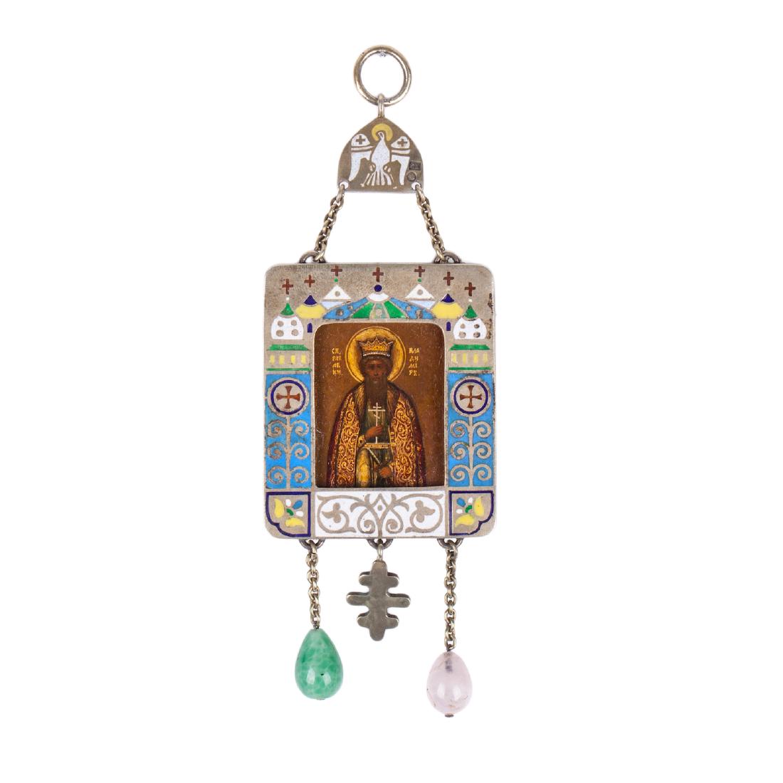 Rare Russian icon of Saint Duke Vladimir — image 2