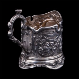 Russian silver teaglass holder. N. Bobir — image 4