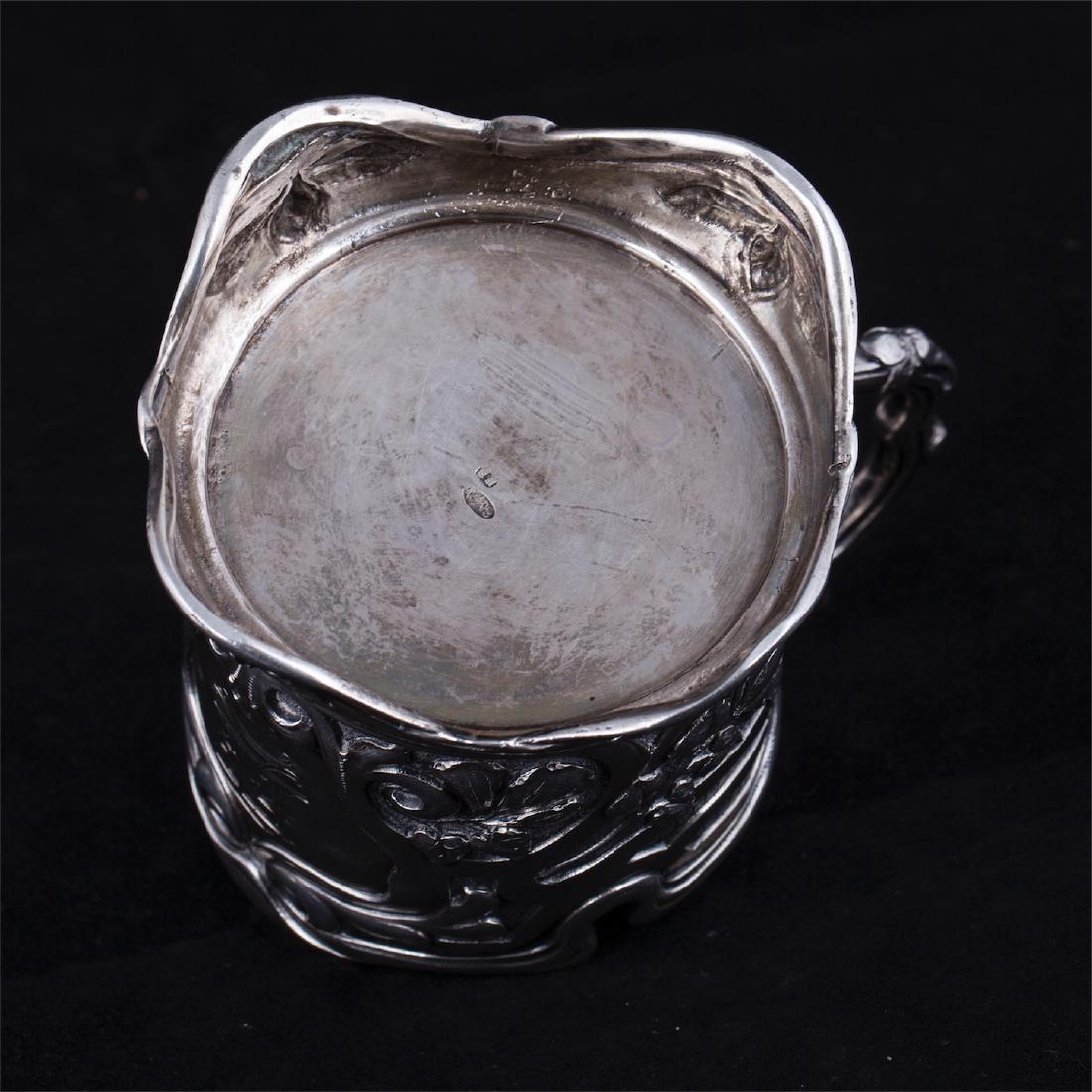 Russian silver teaglass holder. N. Bobir — image 6
