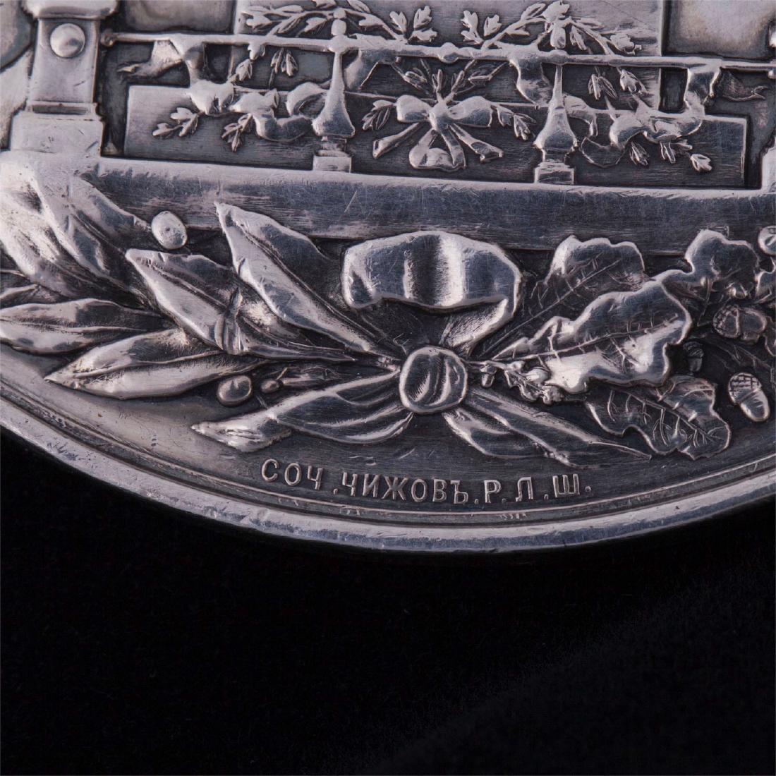 Russian silverplate bronze table medal — image 3