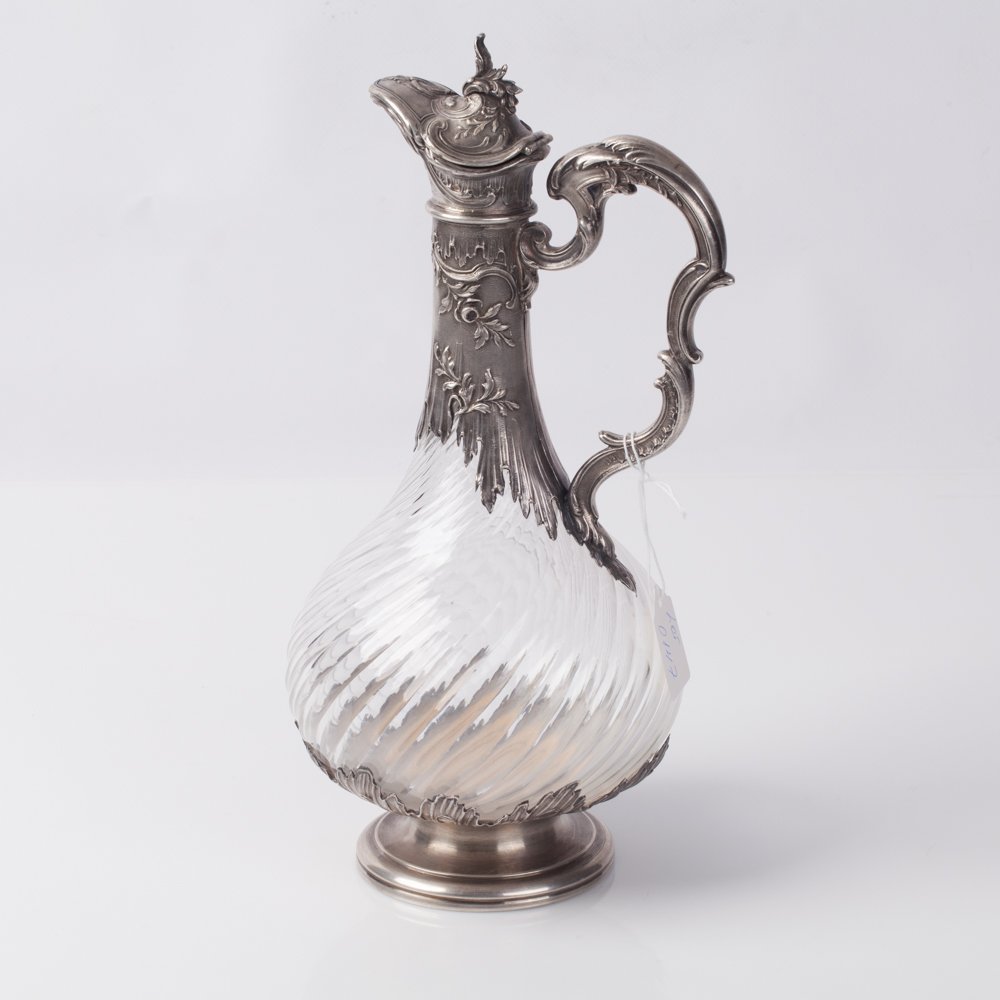 Silver glass decanter. — image 1