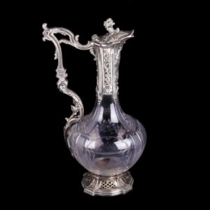 Antique French silver mounted decanter — image 1