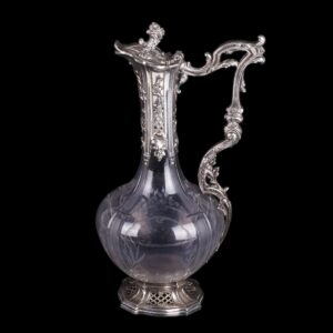 Antique French silver mounted decanter — image 2