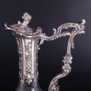 Antique French silver mounted decanter — image 3