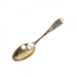 Russian decorative silver-gilt and niello spoon — image 3