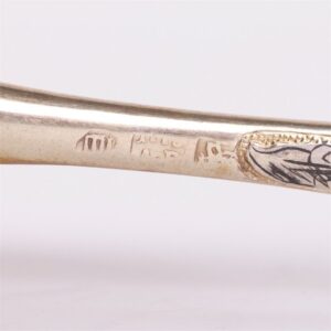 Russian decorative silver-gilt and niello spoon — image 4