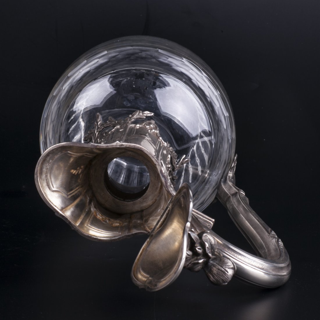 Antique French silver mounted decanter — image 4