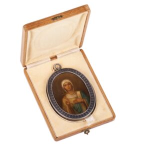 Rare icon of Saint martyr Tatiana, Faberge — image 1