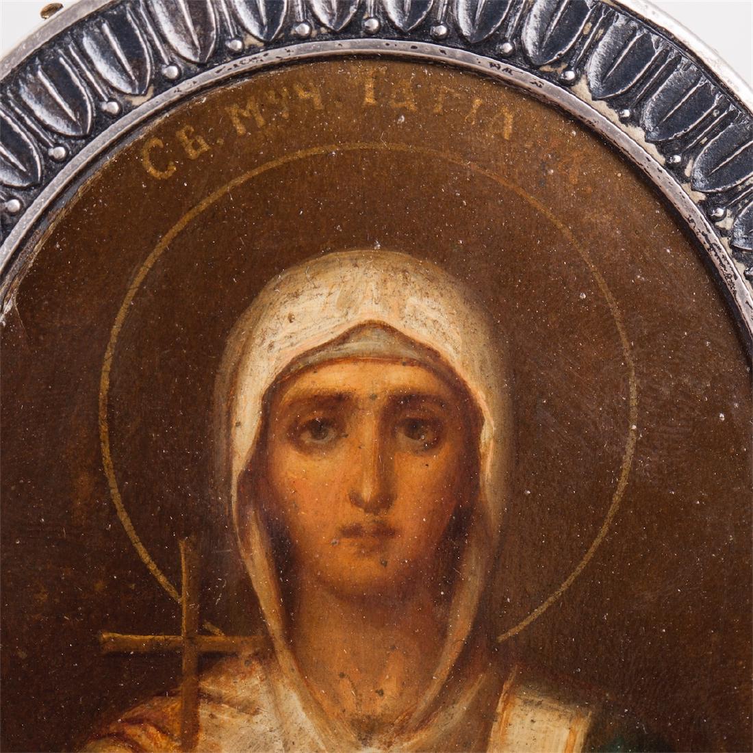 Rare icon of Saint martyr Tatiana, Faberge — image 3
