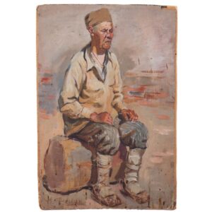 Russian painting with peasant by Nikolay Feshin — image 1