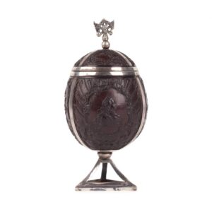 Rare and highly collectible Silver-mounted coconut cup — image 1