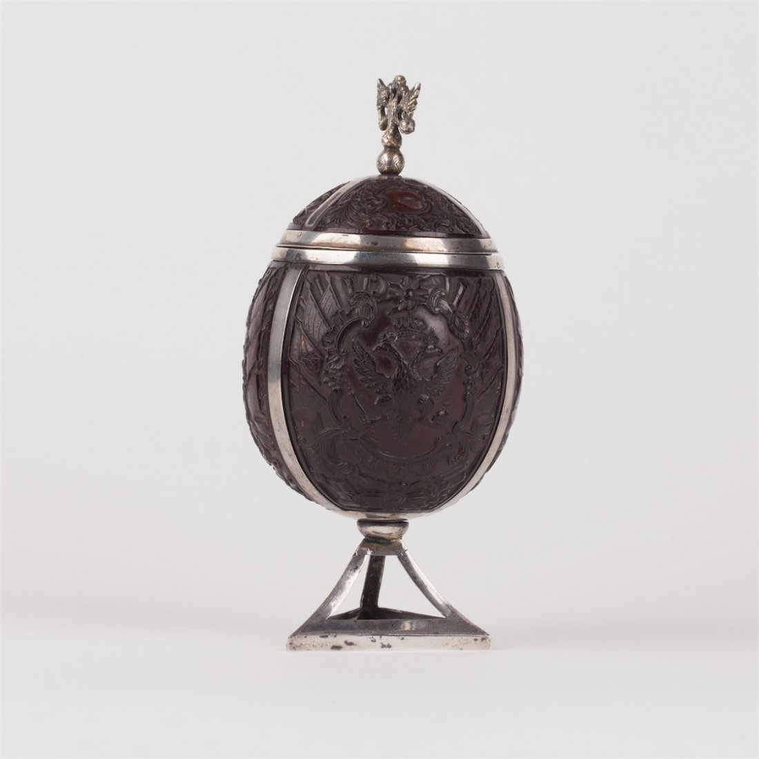 Rare and highly collectible Silver-mounted coconut cup — image 2