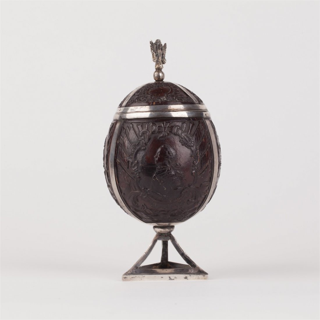 Rare and highly collectible Silver-mounted coconut cup — image 3