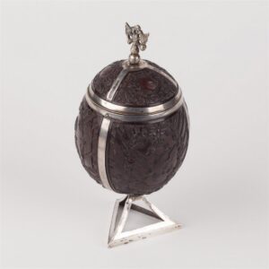 Rare and highly collectible Silver-mounted coconut cup — image 4