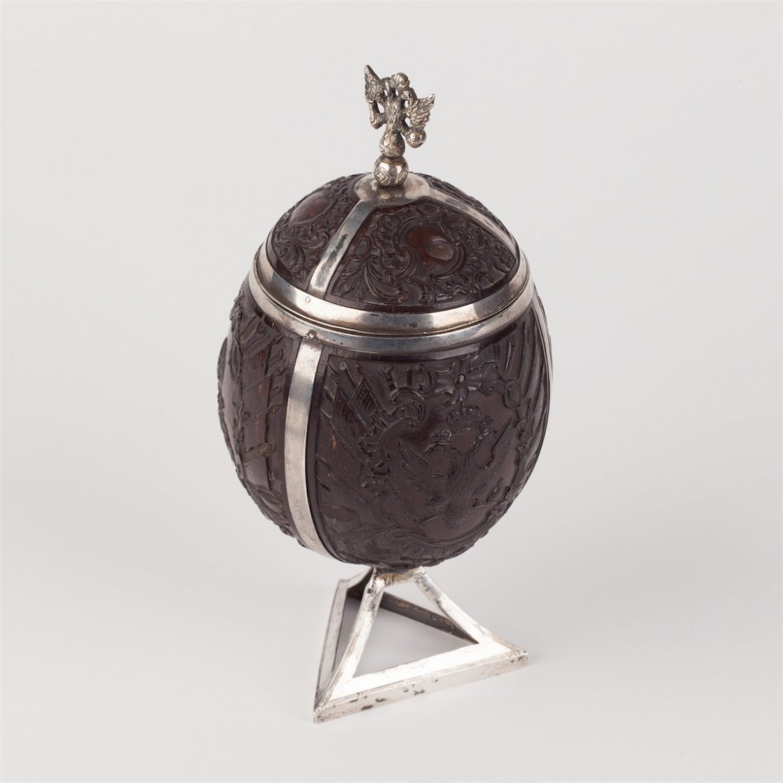 Rare and highly collectible Silver-mounted coconut cup — image 4