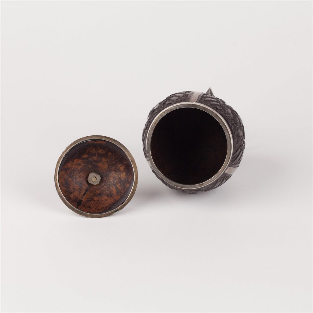 Rare and highly collectible Silver-mounted coconut cup — image 5