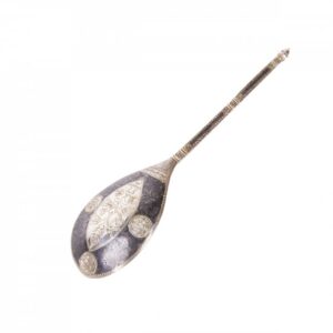 Rare Russian silver and niello decorative spoon — image 1