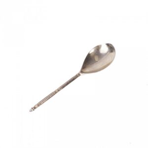Rare Russian silver and niello decorative spoon — image 4