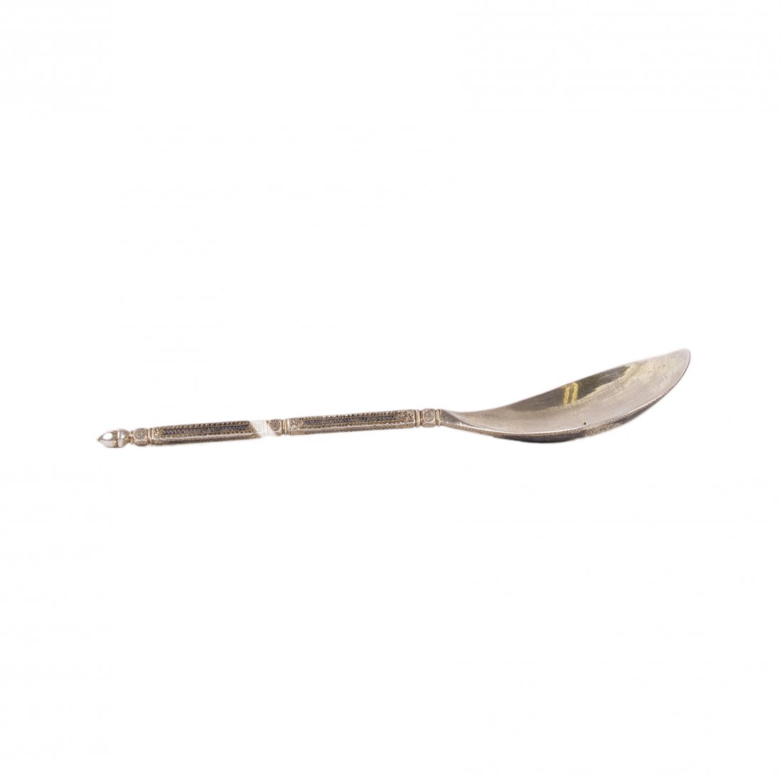 Rare Russian silver and niello decorative spoon — image 5