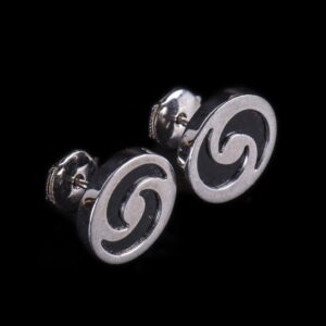 Bulgari Stud Earrings 18k White Gold Black Onyx — image 1