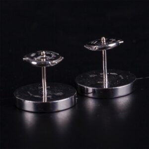 Bulgari Stud Earrings 18k White Gold Black Onyx — image 3