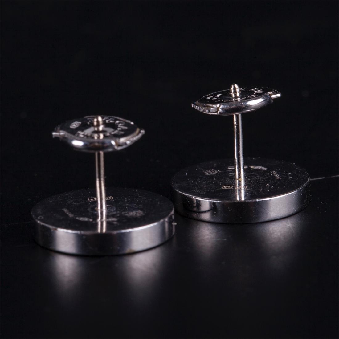 Bulgari Stud Earrings 18k White Gold Black Onyx — image 3