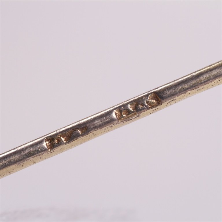 Russian silver-gilt and niello spoon depicting city — image 4