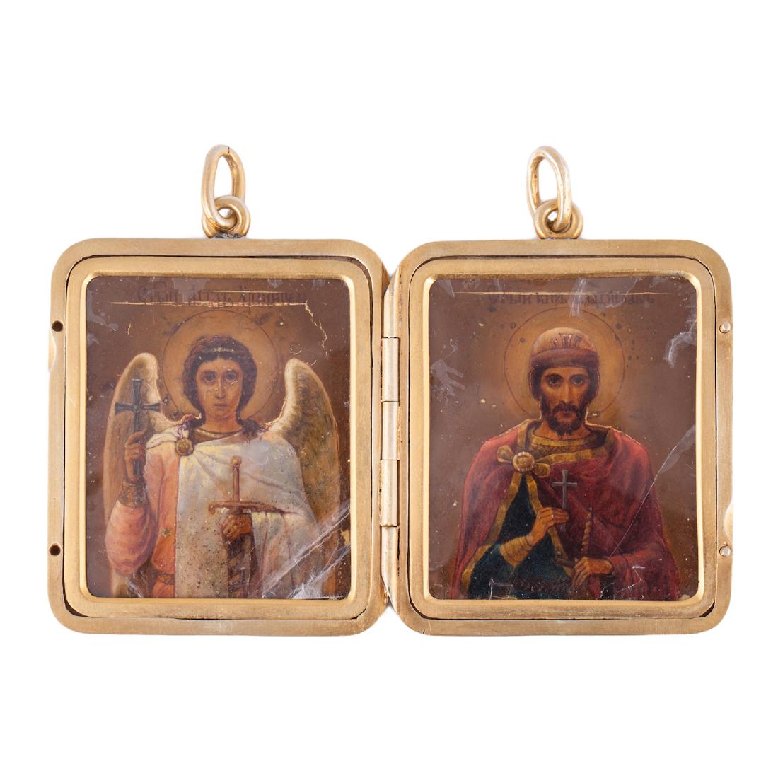 Russian travel diptych with saints. Petersburg — image 2