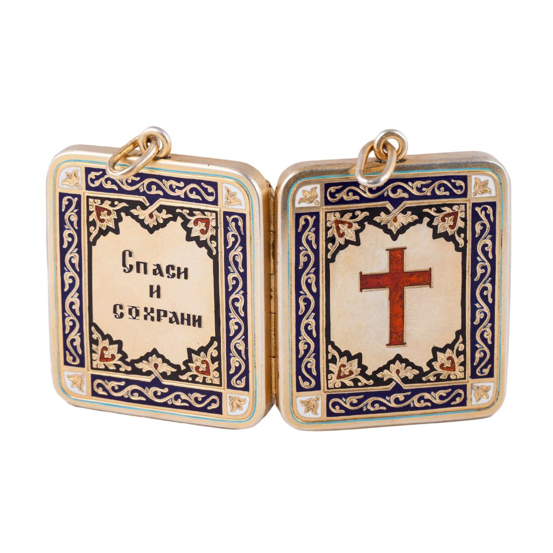 Russian travel diptych with saints. Petersburg — image 5