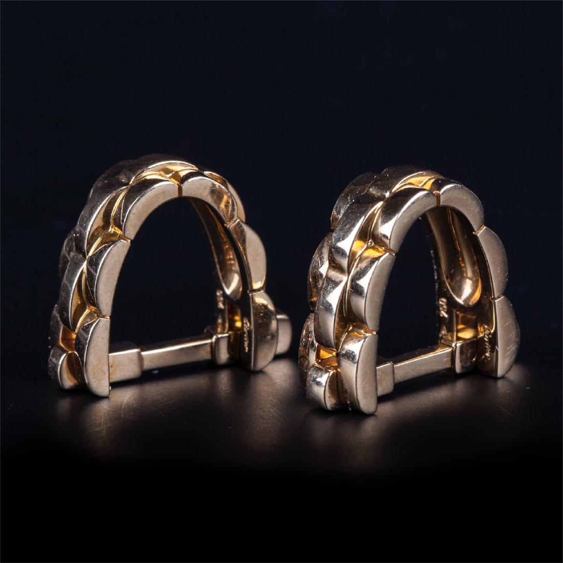 89 CARTIER 18k Yellow Gold Panthere Maillon Earrings — image 1
