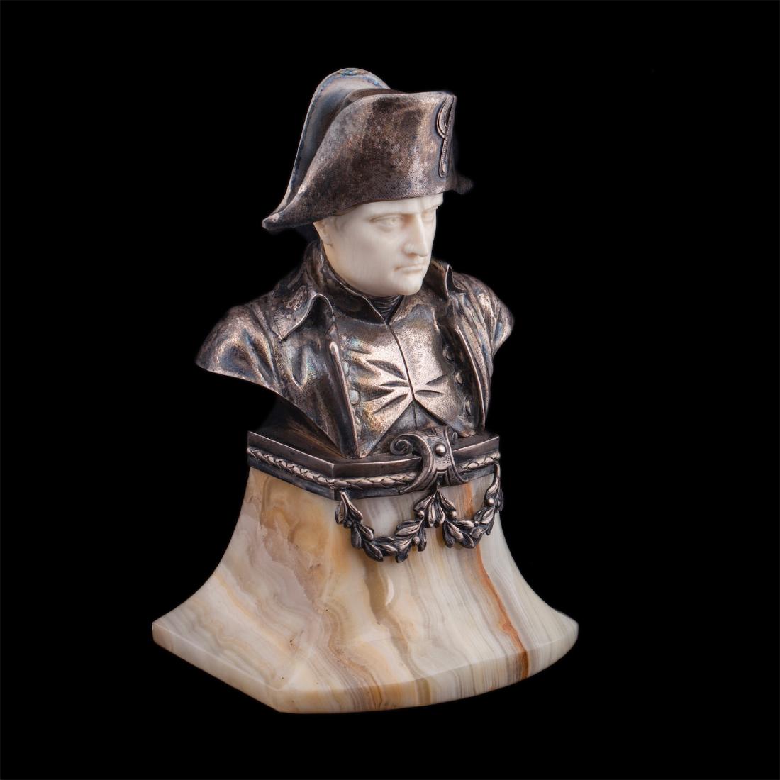 Bust of Napoleon Bonaparte on onyx stand — image 1