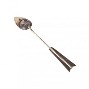 Russian silver-gilt and niello spoon depicting city — image 1