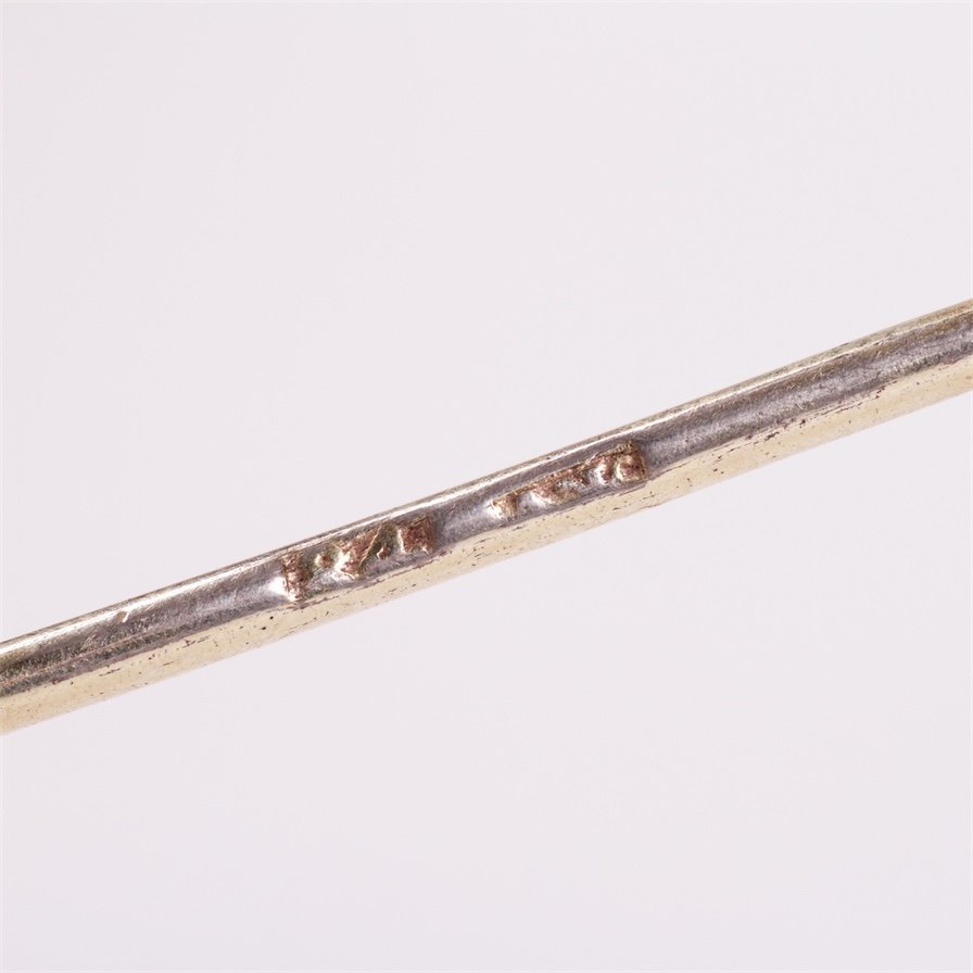 Russian silver-gilt and niello spoon depicting city — image 4