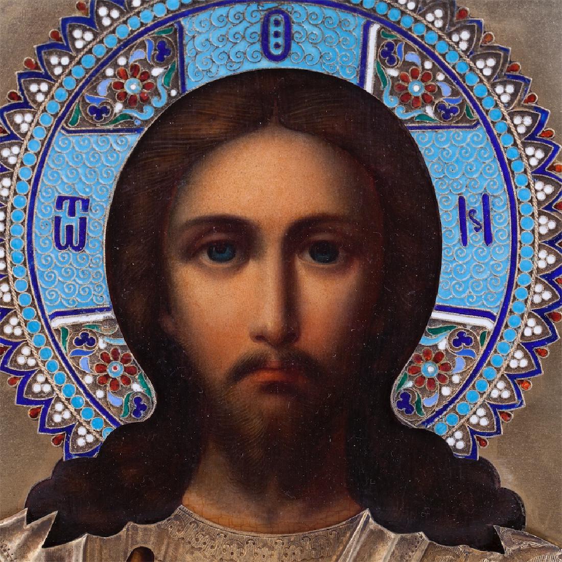 Russian 19th century icon of Christ Pantokrator — image 2