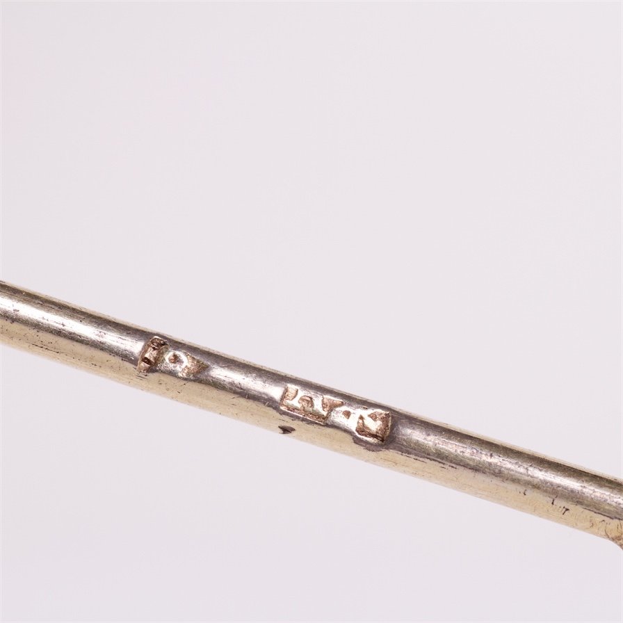 Russian silver-gilt and niello spoon depicting city — image 4
