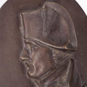 Bronze relief plate with Napoleon Bonaparte portrait — image 2