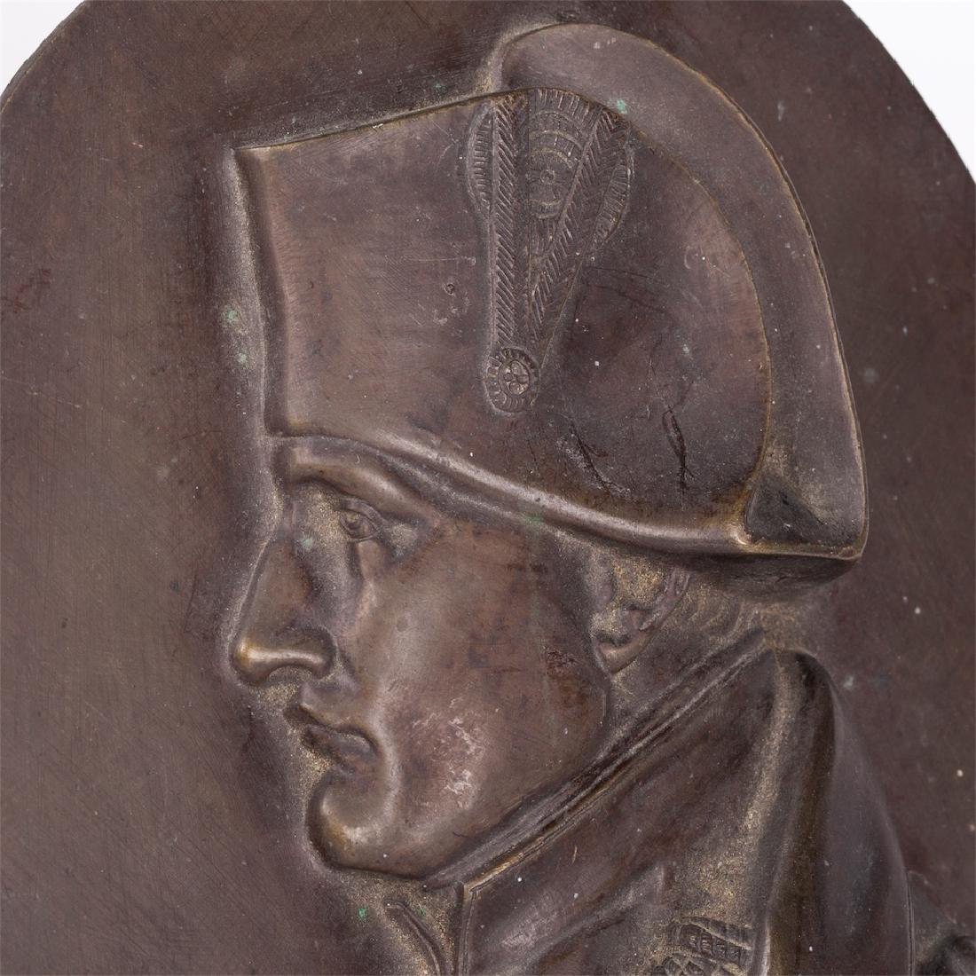 Bronze relief plate with Napoleon Bonaparte portrait — image 2