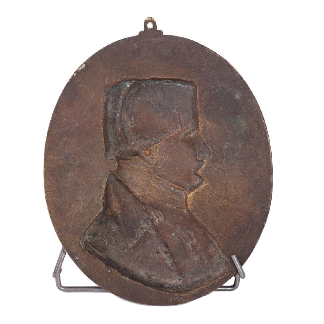 Bronze relief plate with Napoleon Bonaparte portrait — image 3
