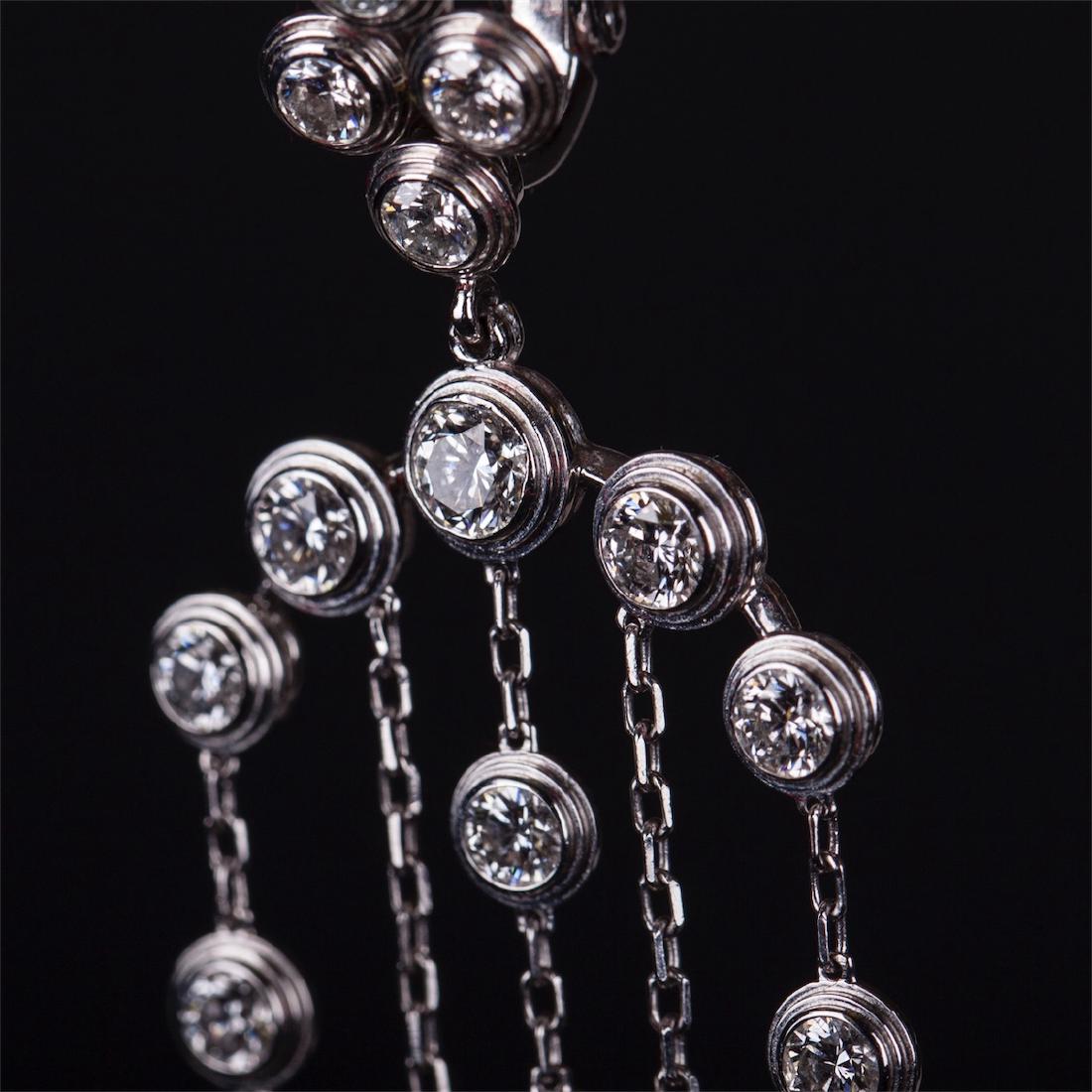 Cartier 18K Diamond Earrings "Diamants Legers De — image 3