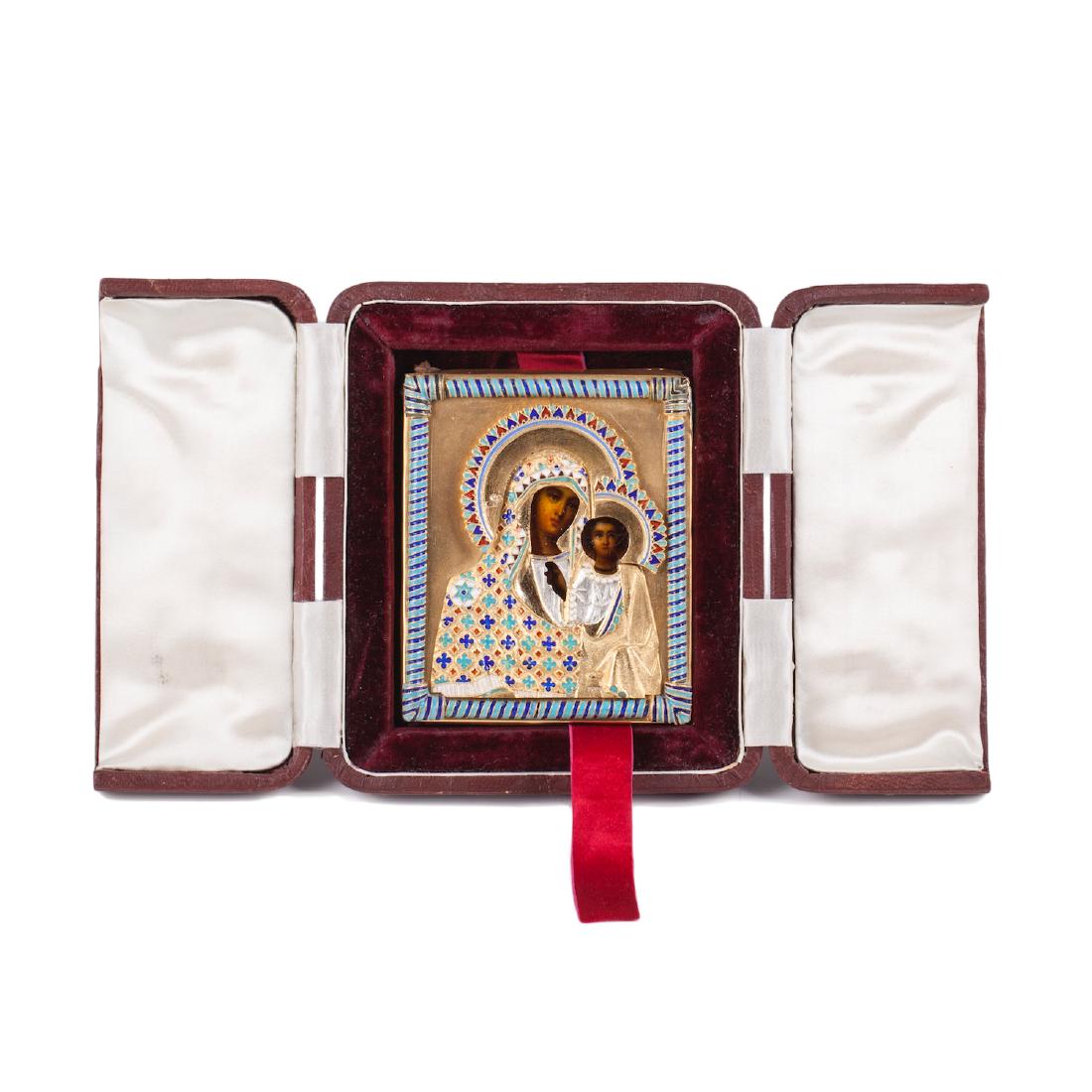 Rare Russian icon of Mother of God Assumption — image 1