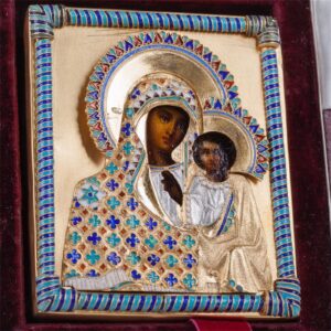 Rare Russian icon of Mother of God Assumption — image 2
