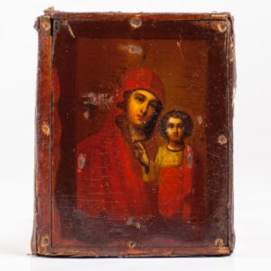Rare Russian icon of Mother of God Assumption — image 3