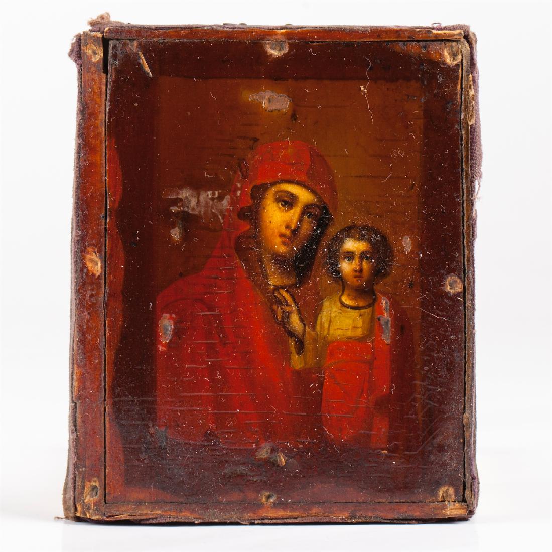 Rare Russian icon of Mother of God Assumption — image 3