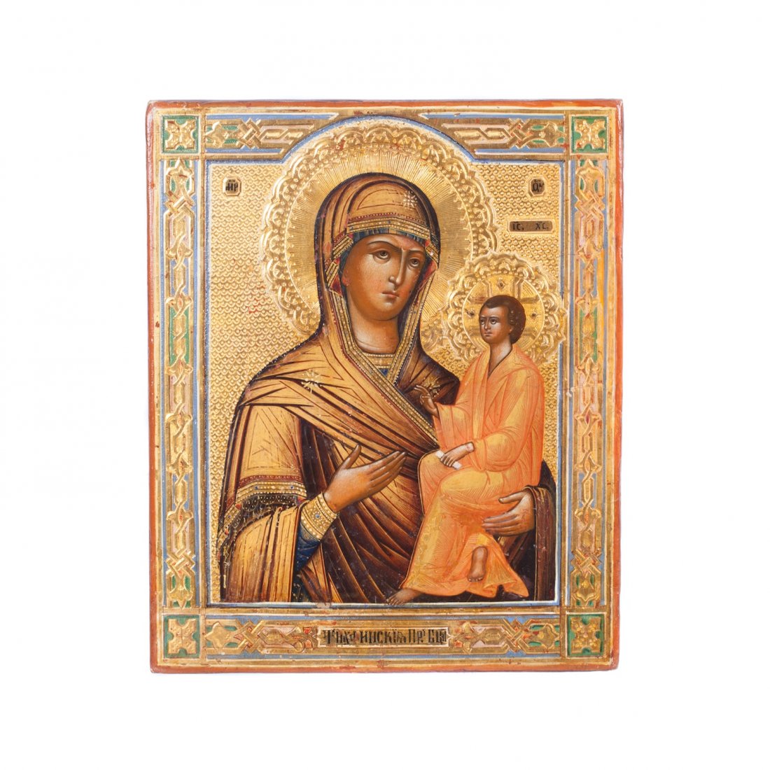 Russian icon of Mother of God of Tikhvin. — image 1