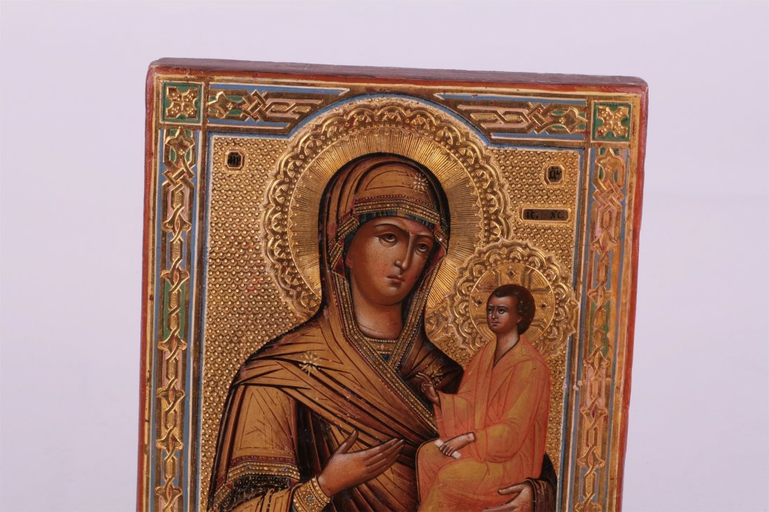 Russian icon of Mother of God of Tikhvin. — image 2