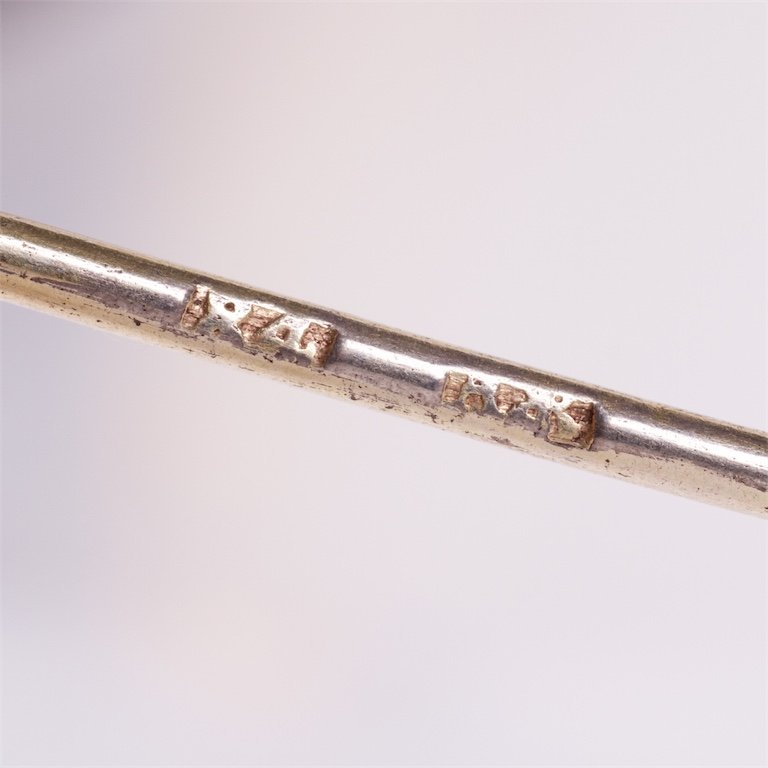 Russian silver-gilt and niello spoon depicting city — image 4