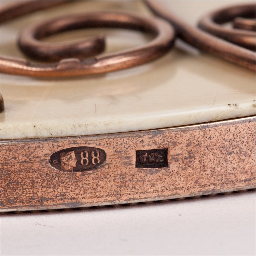Silver photo frame. 3-d jewelry artel. 1915-1917. — image 6
