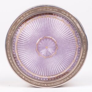 Antique silver and purple enamel box — image 2