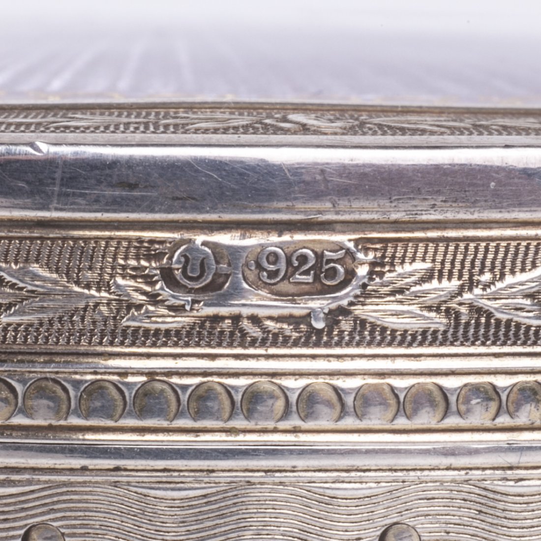Antique silver and purple enamel box — image 4