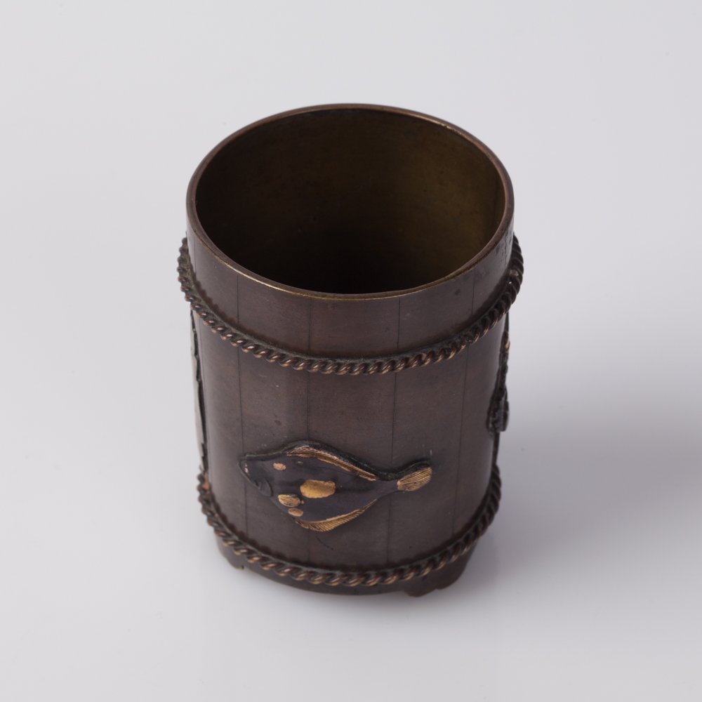 Bronze shot glass. — image 1